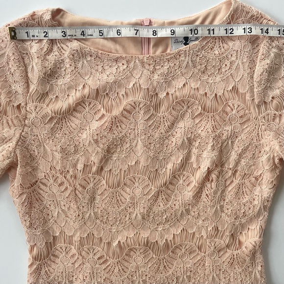 DAINTY JEWELL’S Pink Lace A-Line Midi Dress Size M Fairy Girlhoodcore Romantic - Picture 9 of 12